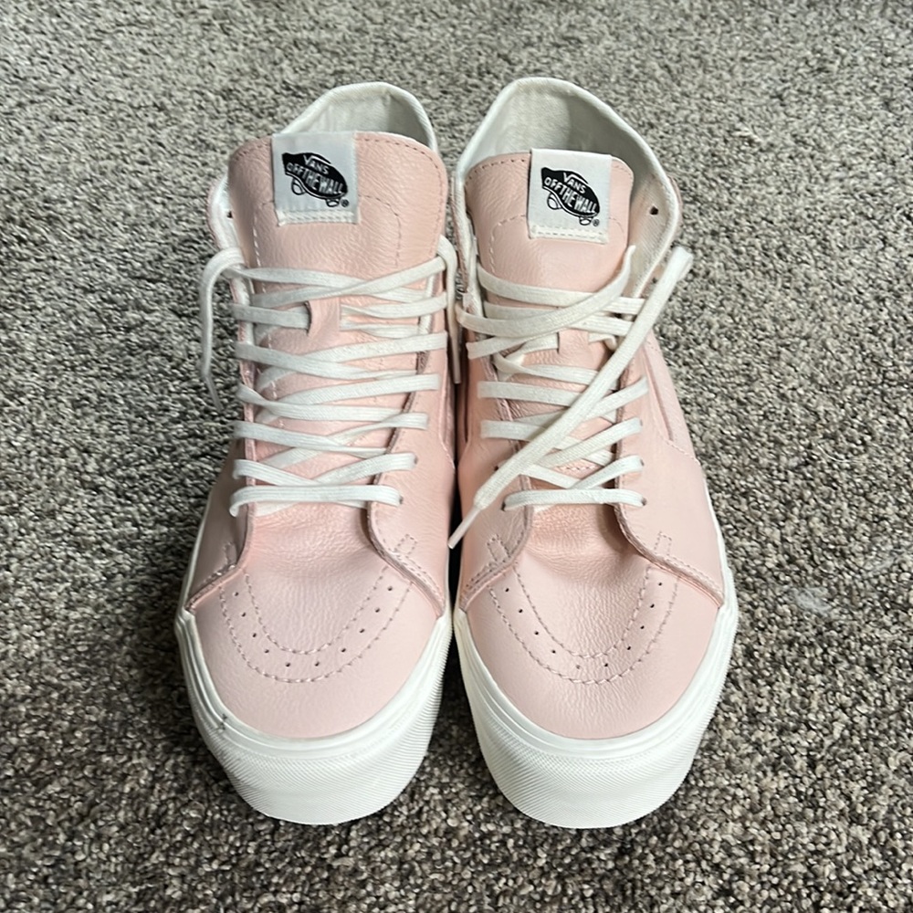 New Vans Leather Platform Sneakers - Picture 2 of 10
